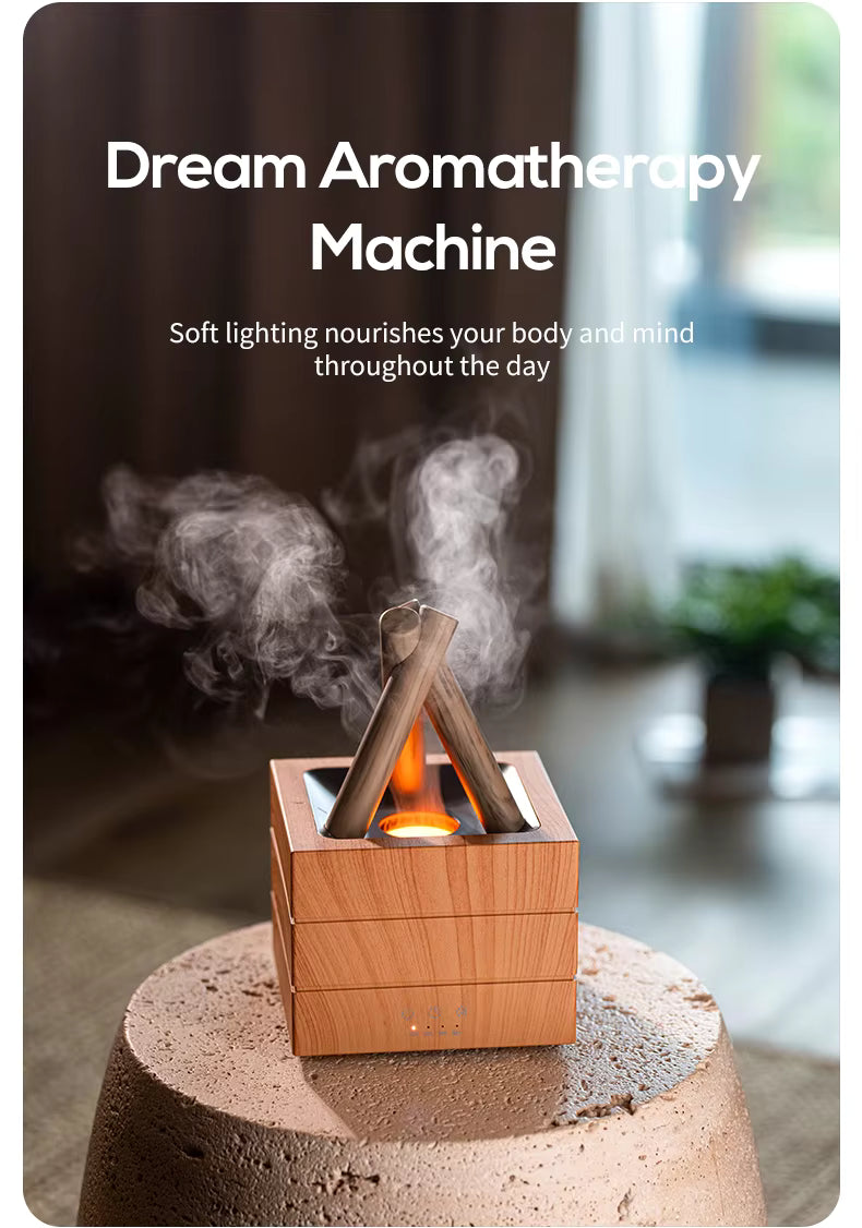 NEWSTYLE Simulated Flame Aroma Diffuser Bonfire Air Humidifier