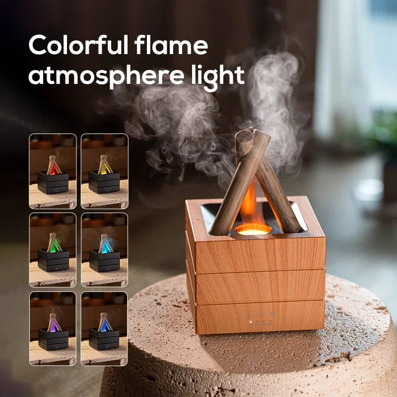 NEWSTYLE Simulated Flame Aroma Diffuser Bonfire Air Humidifier