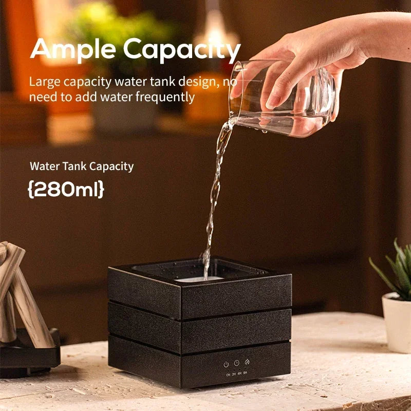 NEWSTYLE Simulated Flame Aroma Diffuser Bonfire Air Humidifier