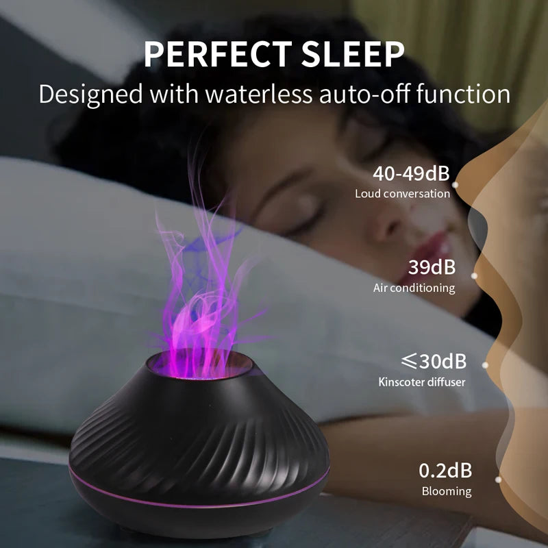 Kinscoter Volcanic Aroma Diffuser Essential Oil Lamp 130ml USB