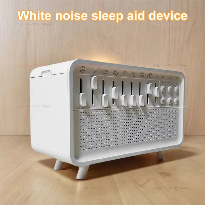 White Noise Sleep Sound Machine with Flame Air Diffuser Humidifier BT