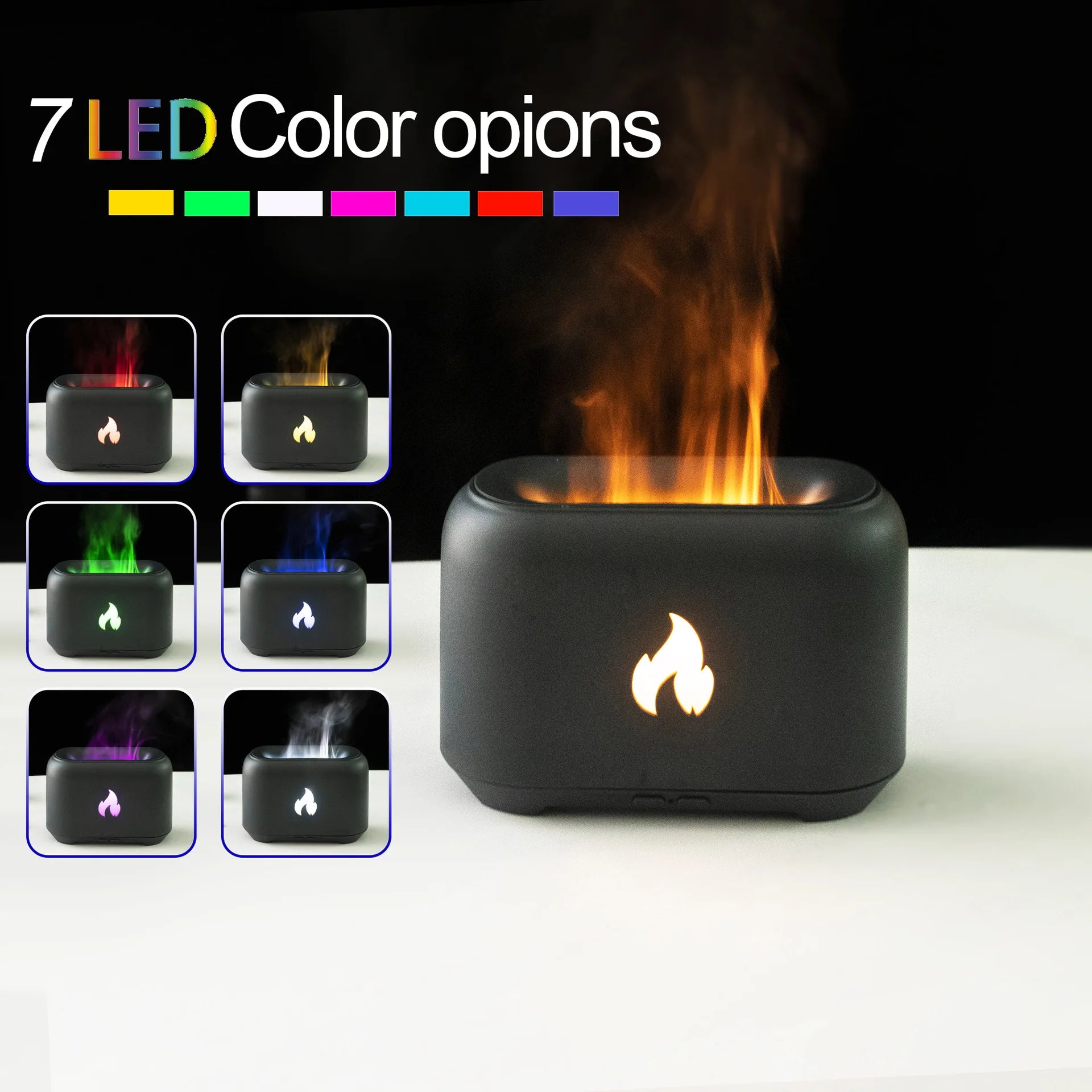 7 Colorful Simulation Flame Diffuser USB Plug-in Fragrance Office Home