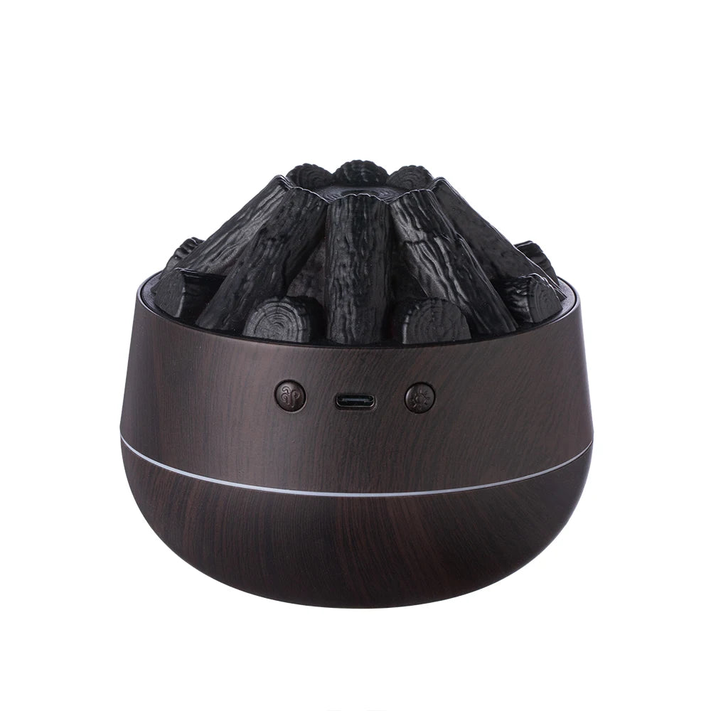 2025 New 300ML Artificial Charcoal Fire Air Humidifier Aroma Diffuser
