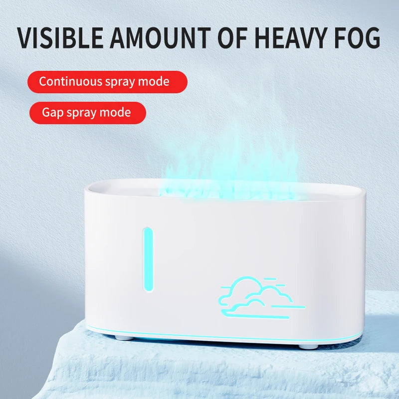 Cloud simulation colorful gradient flame aroma diffuser home hotel