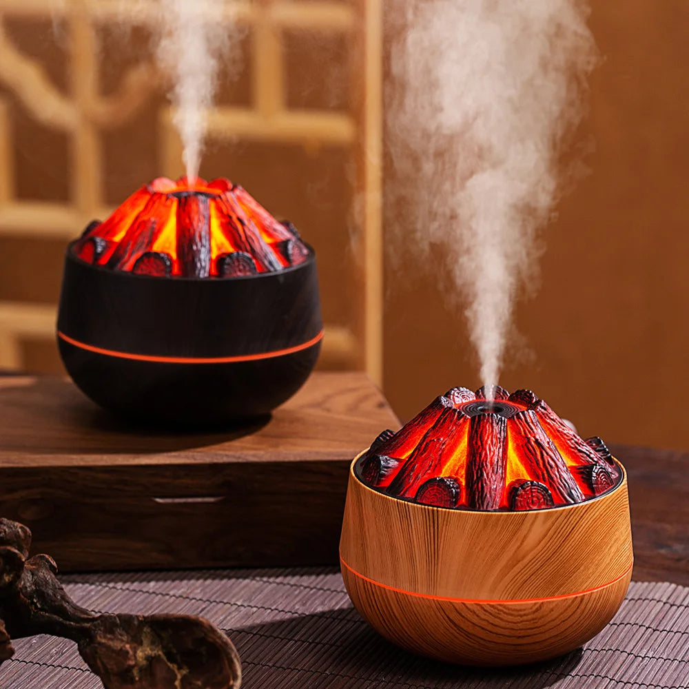 2025 New 300ML Artificial Charcoal Fire Air Humidifier Aroma Diffuser
