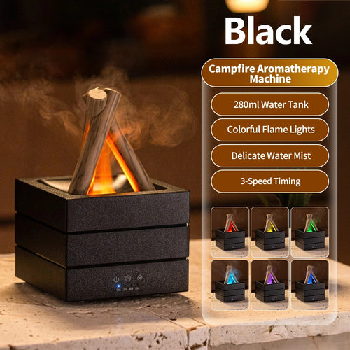 NEWSTYLE Simulated Flame Aroma Diffuser Bonfire Air Humidifier