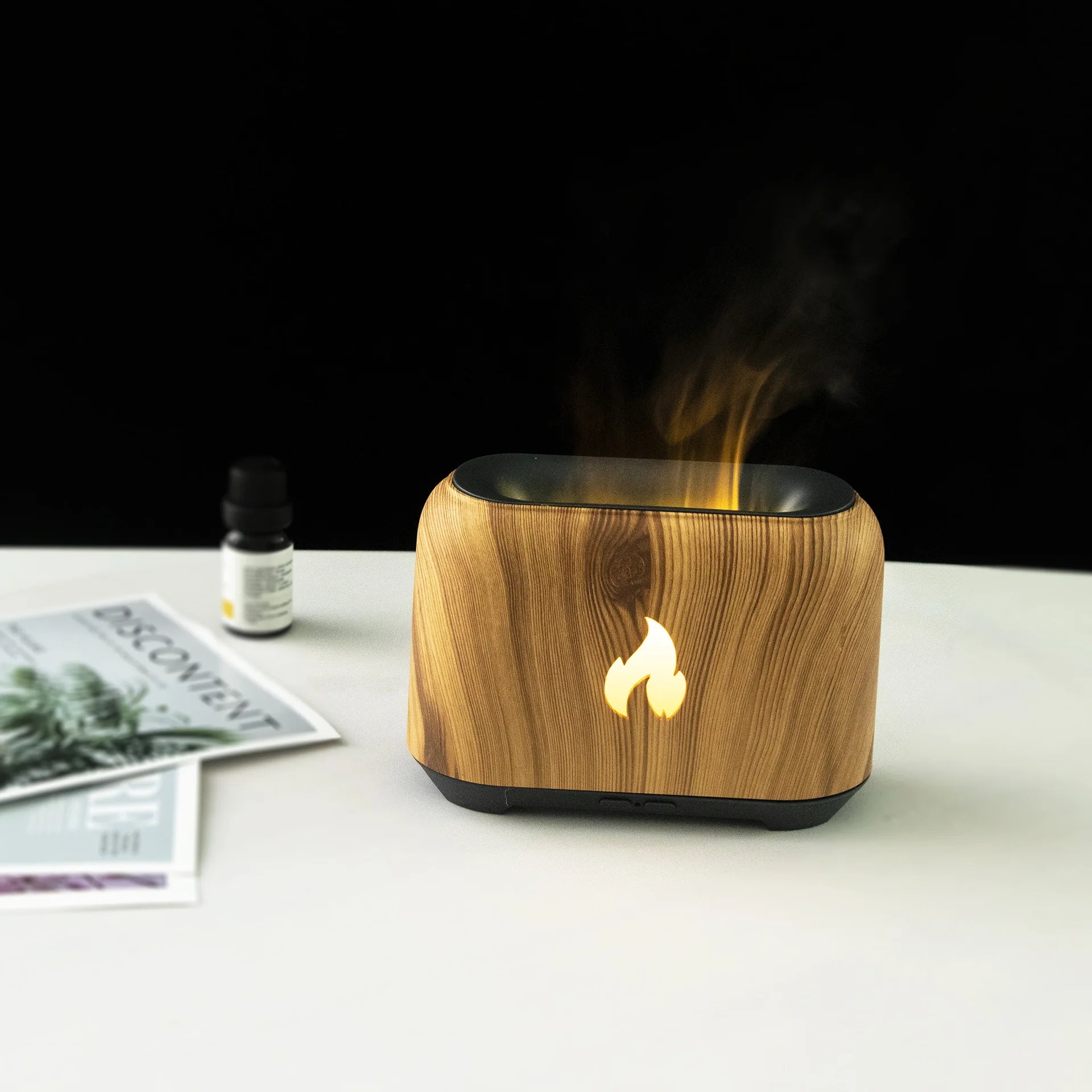 7 Colorful Simulation Flame Diffuser USB Plug-in Fragrance Office Home