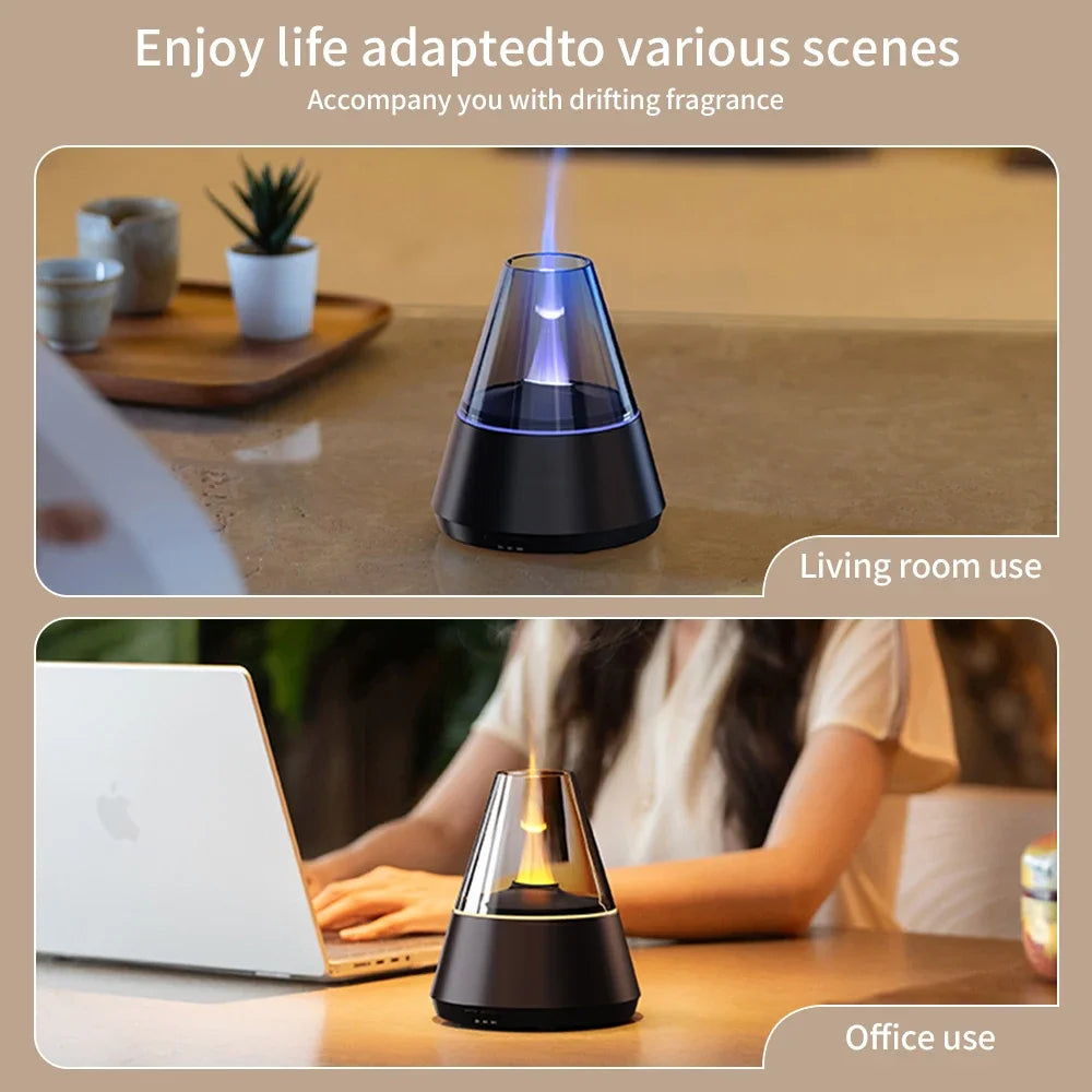 NEWSTYLE Simulated Flame Aroma Diffuser Bonfire Air Humidifier