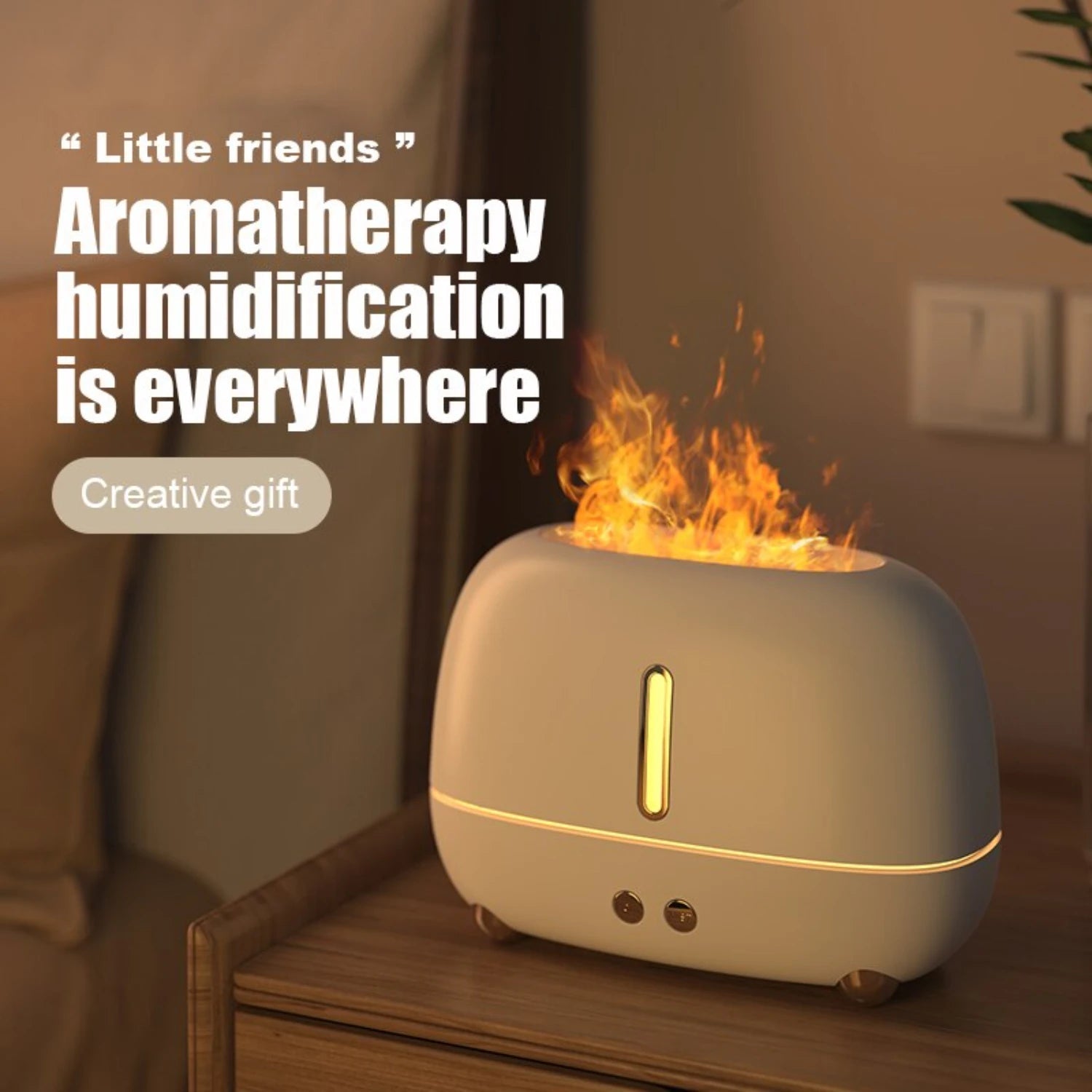 Stylish and Compact USB Flame Aromatherapy Machine with Visible Water