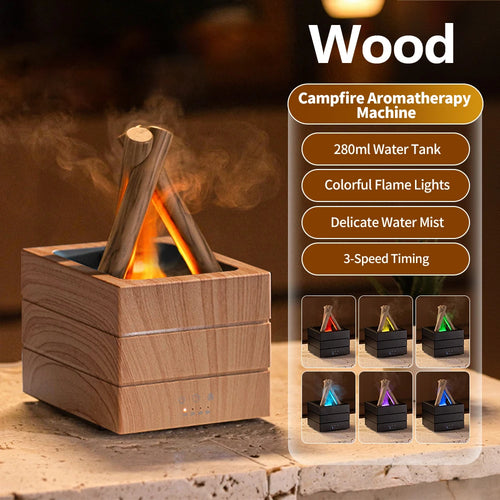 NEWSTYLE Simulated Flame Aroma Diffuser Bonfire Air Humidifier